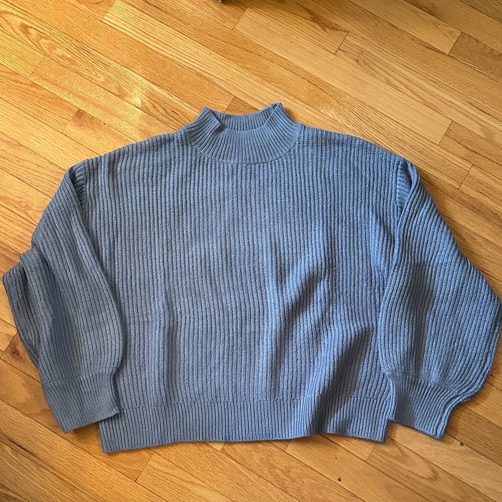 Blue Turtleneck Sweater for Women